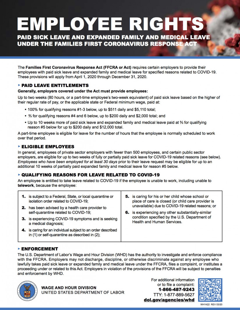 FFCRA Poster KMS Manufacturing Consulting in Kansas